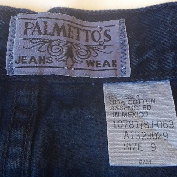 Palmetto's Jeans Wear Dark Navy Button Fly Cotton Denim Blue Jeans SZ 9 - Picture 5 of 8